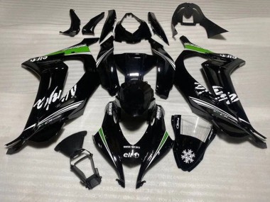 Noir Brillant Blanc Vert Bande Neige Carénage Moto Kawasaki ZX10R 2016-2020 Pas Chère