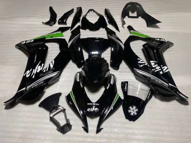 Noir Brillant Blanc Vert Bande Neige Carénage Moto Kawasaki ZX10R 2016-2020