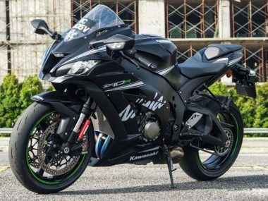 Noir Mat Blanc Vert Carénage Moto Kawasaki ZX10R 2016-2020 Pas Chère