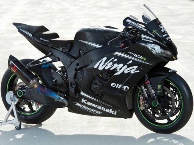 Noir Mat Blanc Elf Ninja Carénage Moto Kawasaki ZX10R 2016-2020