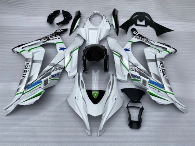 Blanc Argent Vert Bleu Noir Trick Star Carénage Moto Kawasaki ZX10R 2016-2020