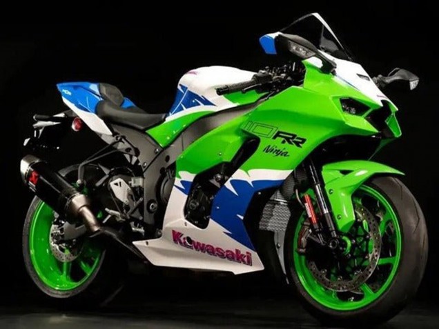 Vert Blanc Bleu Rouge Carénage Moto Kawasaki ZX10R 2021-2025