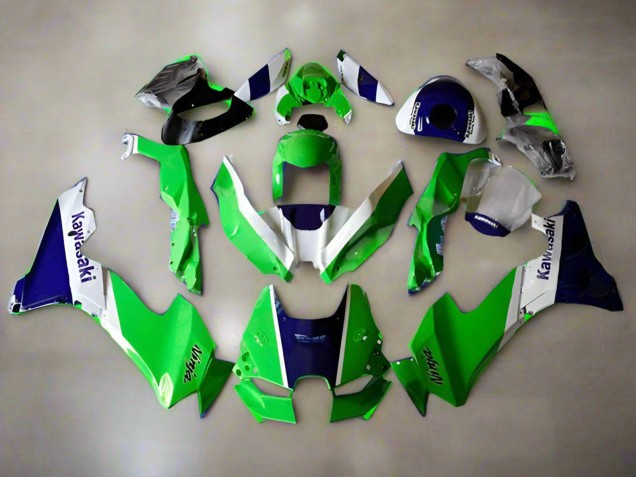 Vert Blanc Bleu Carénage Moto Kawasaki ZX10R 2021-2025