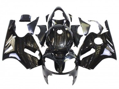 Noir Brillant Carénages Moto Kawasaki ZX12R 2000-2001 Pas Chère