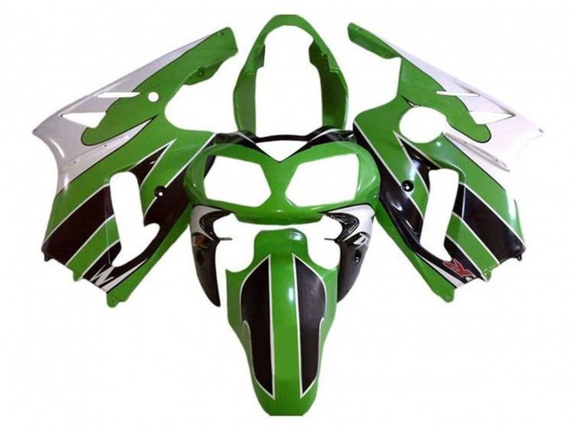 Blanc Vert Noir Bande Carénage Moto Kawasaki ZX12R 2000-2001