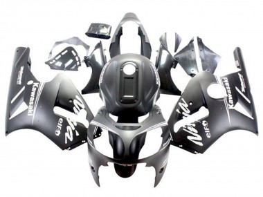 Noir Mat Blanc Carénage Moto Kawasaki ZX12R 2000-2001 Pas Chère