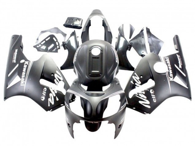 Noir Mat Blanc Carénage Moto Kawasaki ZX12R 2000-2001