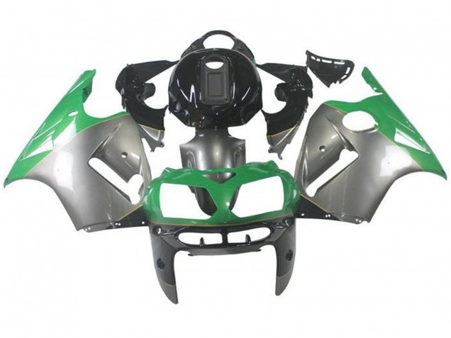 Argent Vert Noir Carénage Moto Kawasaki ZX12R 2000-2001
