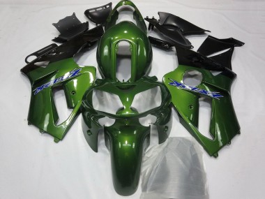 Vert Foncé Noir Bleu Carénage Moto Kawasaki ZX12R 2000-2001 Pas Chère