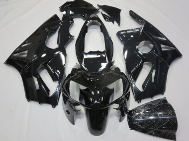 Noir Brillant Carénage Moto Kawasaki ZX12R 2000-2001 Pas Chère