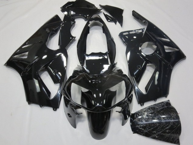 Noir Brillant Carénage Moto Kawasaki ZX12R 2000-2001
