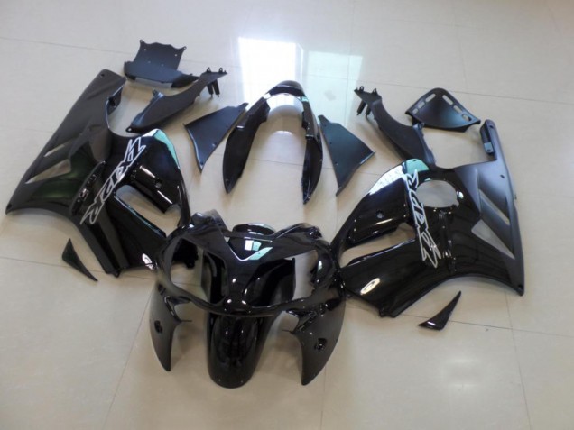 Noir Brillant Noir Mat Carénage Moto Kawasaki ZX12R 2002-2006