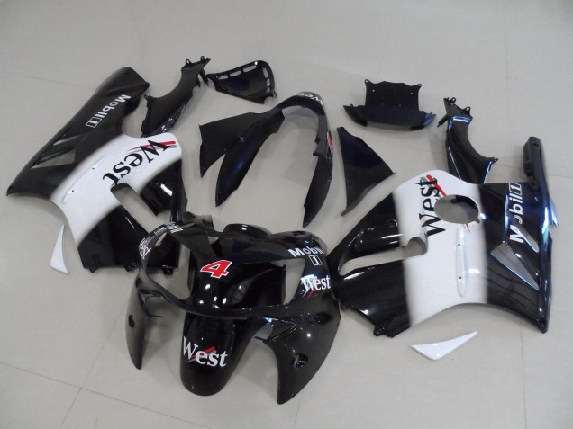Noir Brillant Blanc Rouge West Mobil 4 Carénage Moto Kawasaki ZX12R 2002-2006