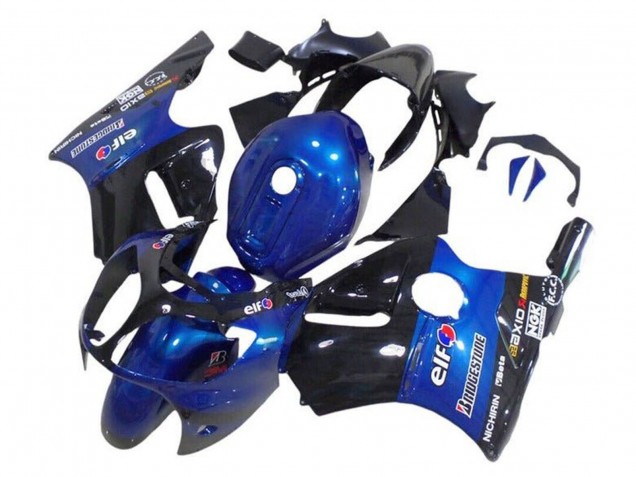 Bleu Noir Brillant Elf Bridgestone Carénage Moto Kawasaki ZX12R 2002-2006