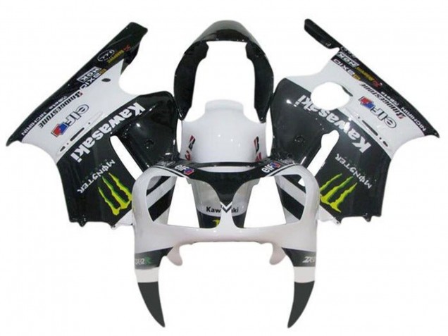 Blanc Noir Jaune Monstre Carénage Moto Kawasaki ZX12R 2002-2006