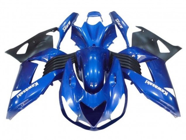 Bleu Noir Blanc Décalque Carénage Moto Kawasaki ZX14R ZZR1400 2006-2011