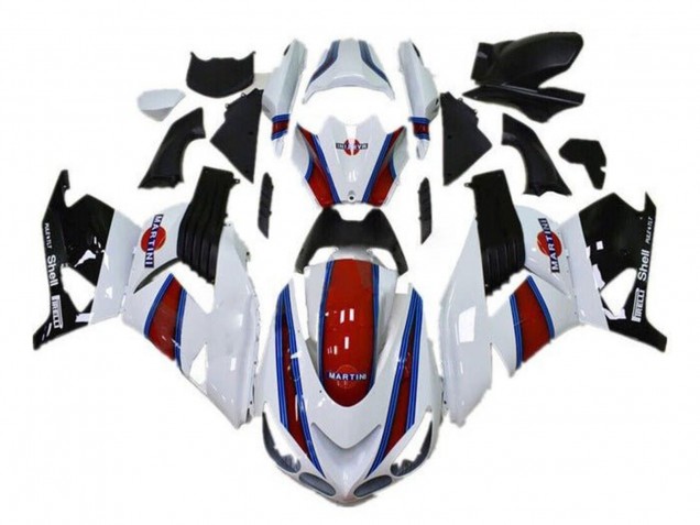 Blanc Rouge Bleu Noir Martini Carénage Moto Kawasaki ZX14R ZZR1400 2006-2011
