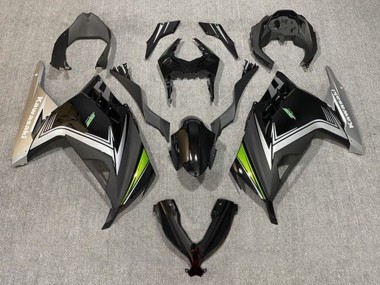 Noir Brillant Noir Mat Argent Vert Carénage Moto Kawasaki EX300 2013-2024 Pas Chère