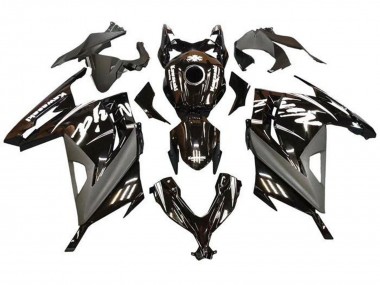 Noir Brillant Noir Mat Blanc Carénage Moto Kawasaki EX300 2013-2024 Pas Chère