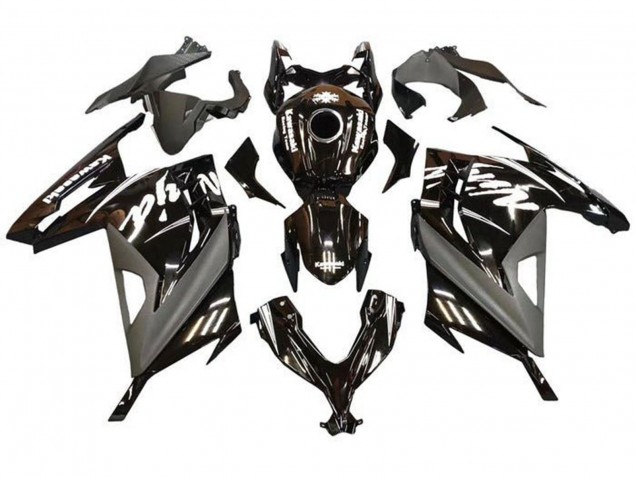 Noir Brillant Noir Mat Blanc Carénage Moto Kawasaki EX300 2013-2024