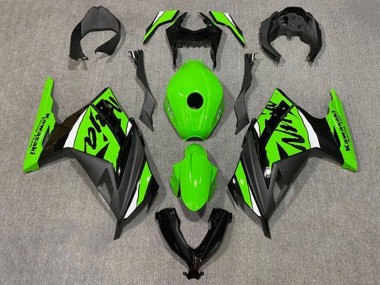 Vert Blanc Noir Carénage Moto Kawasaki EX300 2013-2024 Pas Chère