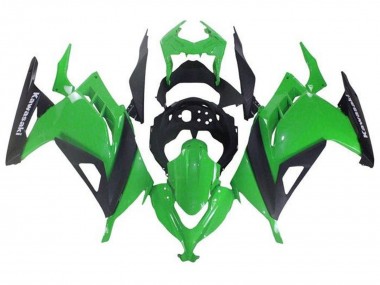 Vert Noir Carénage Moto Kawasaki EX300 2013-2024 Pas Chère