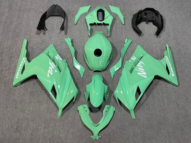Vert Clair Blanc Carénage Moto Kawasaki EX300 2013-2024
