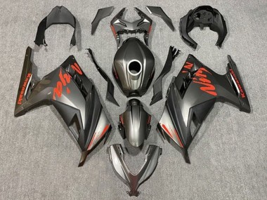Noir Mat Rouge Carénage Moto Kawasaki EX300 2013-2024 Pas Chère