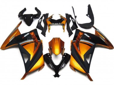 Orange Noir Gris Carénage Moto Kawasaki EX300 2013-2024 Pas Chère