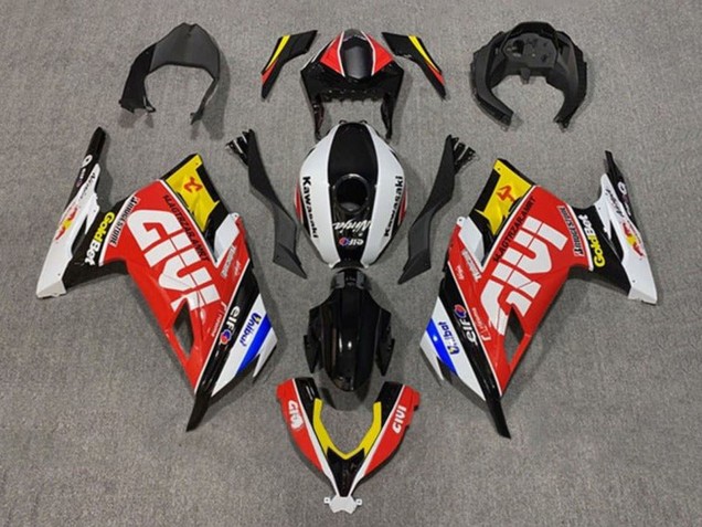 Blanc Rouge Jaune Bleu Noir Givi Carénage Moto Kawasaki EX300 2013-2024