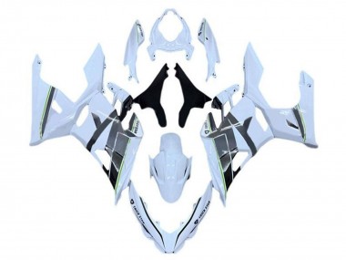 Blanc Gris Noir Vert Carénage Moto Kawasaki Ninja 400 2018-2024 Pas Chère