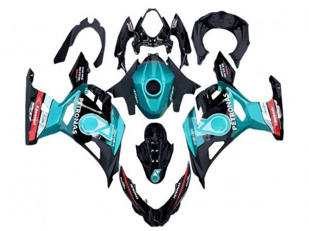 Bleu Clair Rouge Noir Petronas Carénage Moto Kawasaki Ninja 400 2018-2024