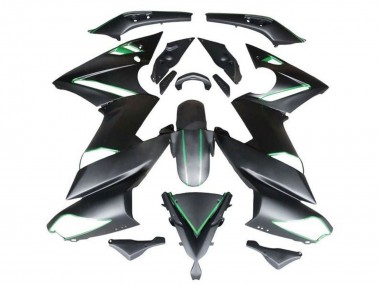 Noir Mat Vert Bande Carénage Moto Kawasaki Ninja 650 EX650 2009-2011 Pas Chère