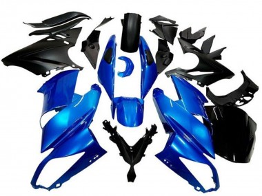 Bleu Noir Mat Carénage Moto Kawasaki Ninja 650 EX650 2009-2011 Pas Chère