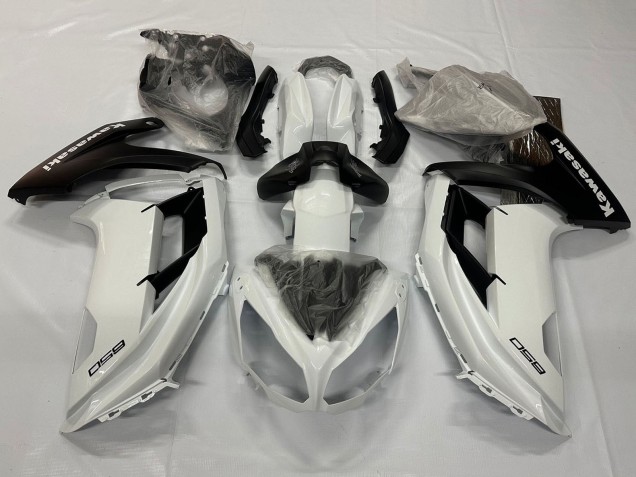 Blanc Perle Noir Mat Carénage Moto Kawasaki Ninja 650 EX650 2012-2016
