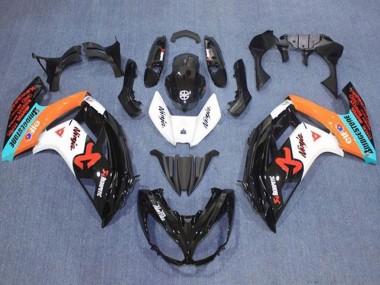 Noir Brillant Blanc Orange Bleu Rouge Carénage Moto Kawasaki Ninja 650 EX650 2012-2016 Pas Chère