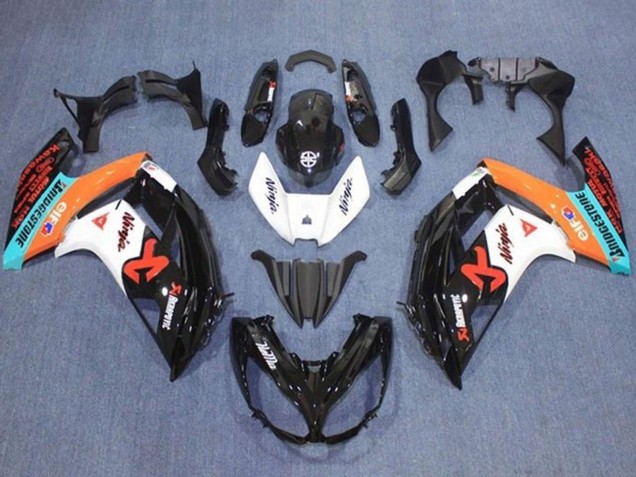 Noir Brillant Blanc Orange Bleu Rouge Carénage Moto Kawasaki Ninja 650 EX650 2012-2016