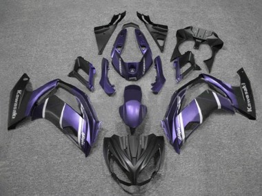 Violet Argent Noir Mat Carénage Moto Kawasaki Ninja 650 EX650 2012-2016 Pas Chère