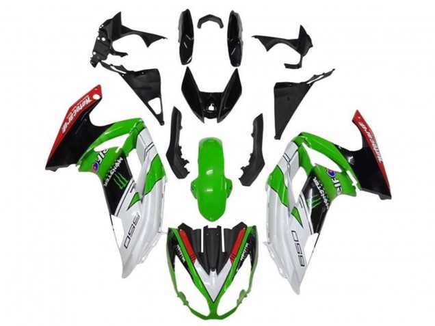 Blanc Vert Noir Rouge Monstre Carénage Moto Kawasaki Ninja 650 EX650 2012-2016