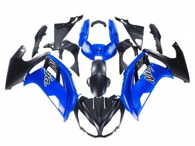 Bleu Noir Mat Carénage Moto Kawasaki Ninja 650 EX650 2012-2016 Pas Chère