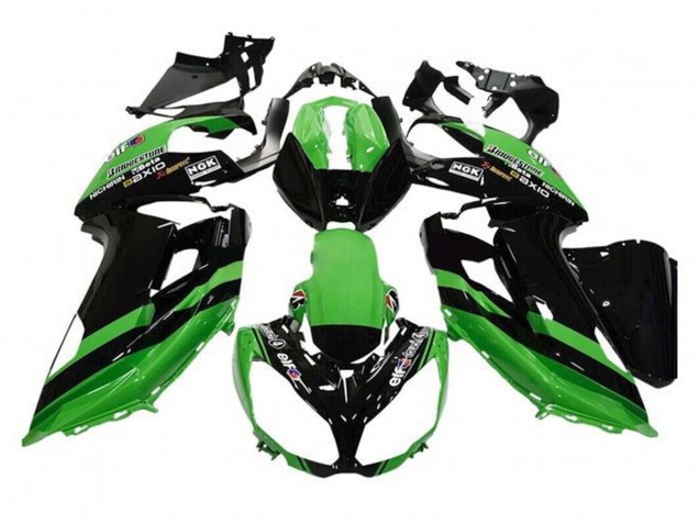 Vert Noir Bande Carénage Moto Kawasaki Ninja 650 EX650 2012-2016