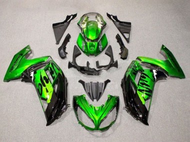 Vert Noir Brillant Carénage Moto Kawasaki Ninja 650 EX650 2012-2016 Pas Chère