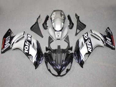 Argent Noir Repsol Carénage Moto Kawasaki Ninja 650 EX650 2012-2016 Pas Chère