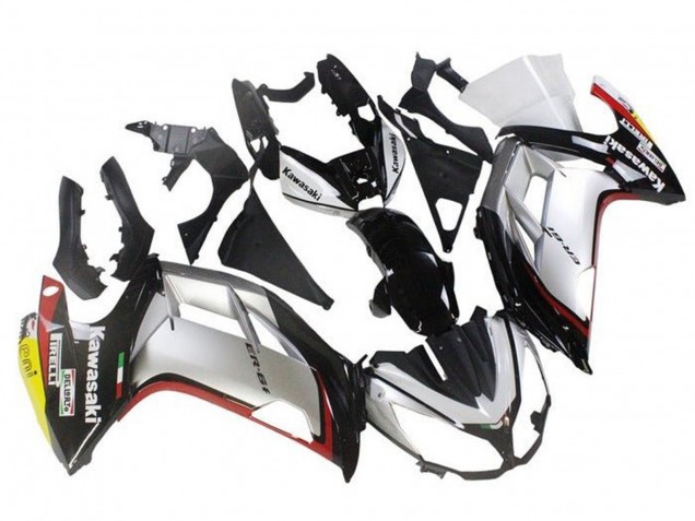 Argent Noir Rouge Jaune Carénage Moto Kawasaki Ninja ER6F 2012-2014