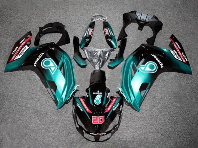 Bleu Noir Brillant Petronas Carénage Moto Kawasaki Ninja 650 EX650 2012-2016