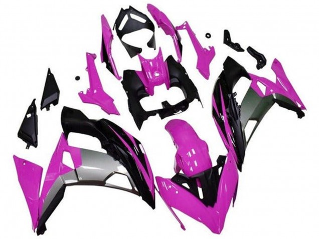 Rose Noir Gris Carénage Moto Kawasaki Ninja 650 EX650 2017-2019