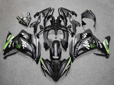 Noir Mat Vert Blanc Monstre Carénage Moto Kawasaki Ninja 650 EX650 2017-2019 Pas Chère