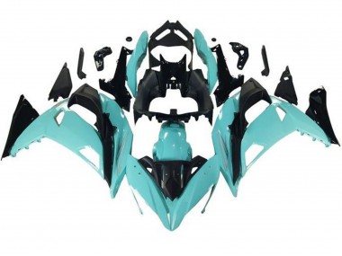Bleu Clair Noir Carénage Moto Kawasaki Ninja 650 EX650 2017-2019 Pas Chère