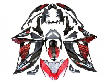 Rouge Noir Argent Carénage Moto Kawasaki Ninja 650 EX650 2017-2019 Pas Chère