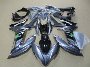 Gris Brillant Vert Noir Blanc Carénage Moto Kawasaki Ninja 650 EX650 2017-2019 Pas Chère